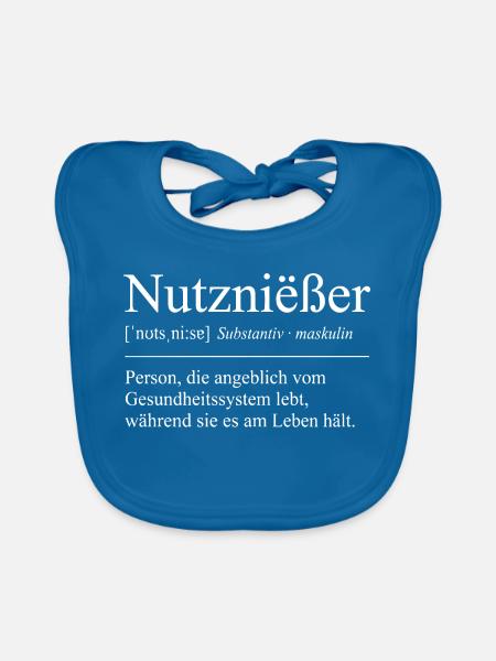 Nutznießer Pflege Rettungsdienst Erst systemreleva - Baby Bio-Lätzchen - Pfauenblau