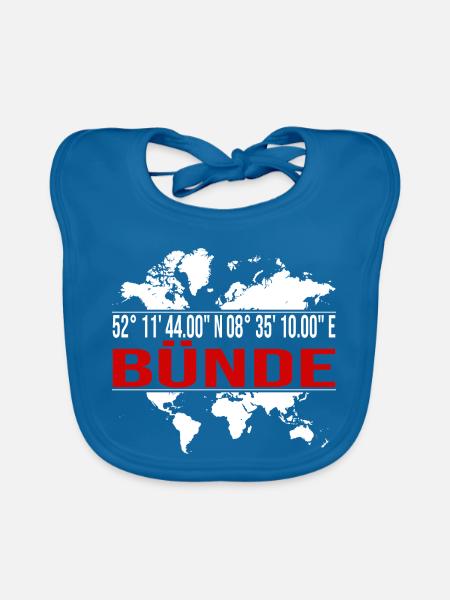 Bünde - Baby Bio-Lätzchen - Pfauenblau