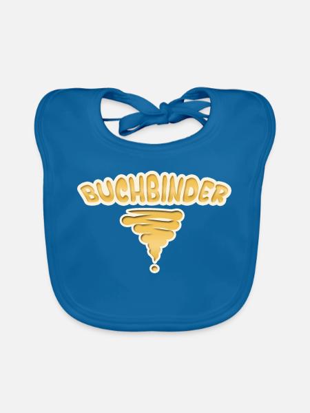 Style Buchbinder - Baby Bio-Lätzchen - Pfauenblau - Vorne