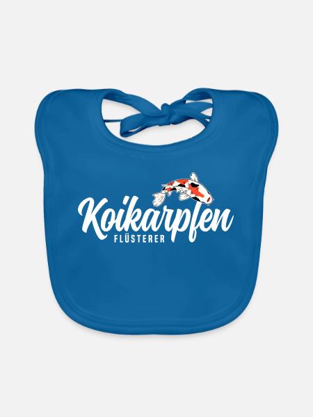 Koikarpfen Flüsterer - Baby Bio-Lätzchen - Pfauenblau