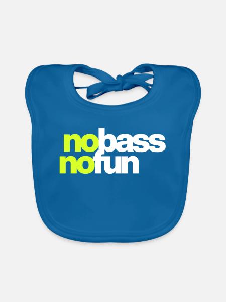 Kein Bass Kein Spaß - Baby Bio-Lätzchen - Pfauenblau