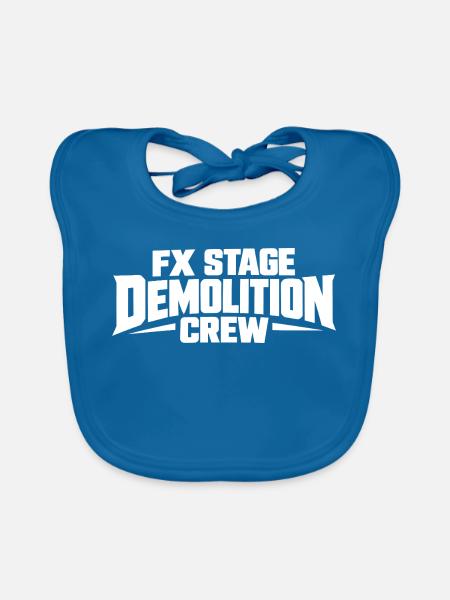 Veranstaltungstechnik FX Stage Demolition Crew - Baby Bio-Lätzchen - Pfauenblau - Vorne
