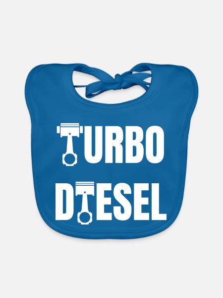 Turbo Diesel - Baby Bio-Lätzchen - Pfauenblau