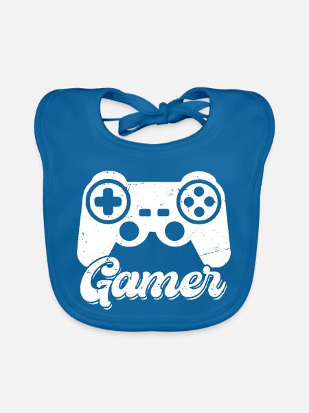 Spieler - Baby Bio-Lätzchen - Pfauenblau
