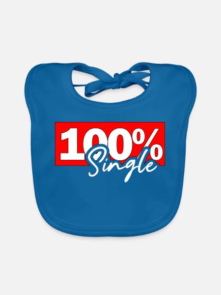 100% Single Statement - Baby Bio-Lätzchen - Pfauenblau