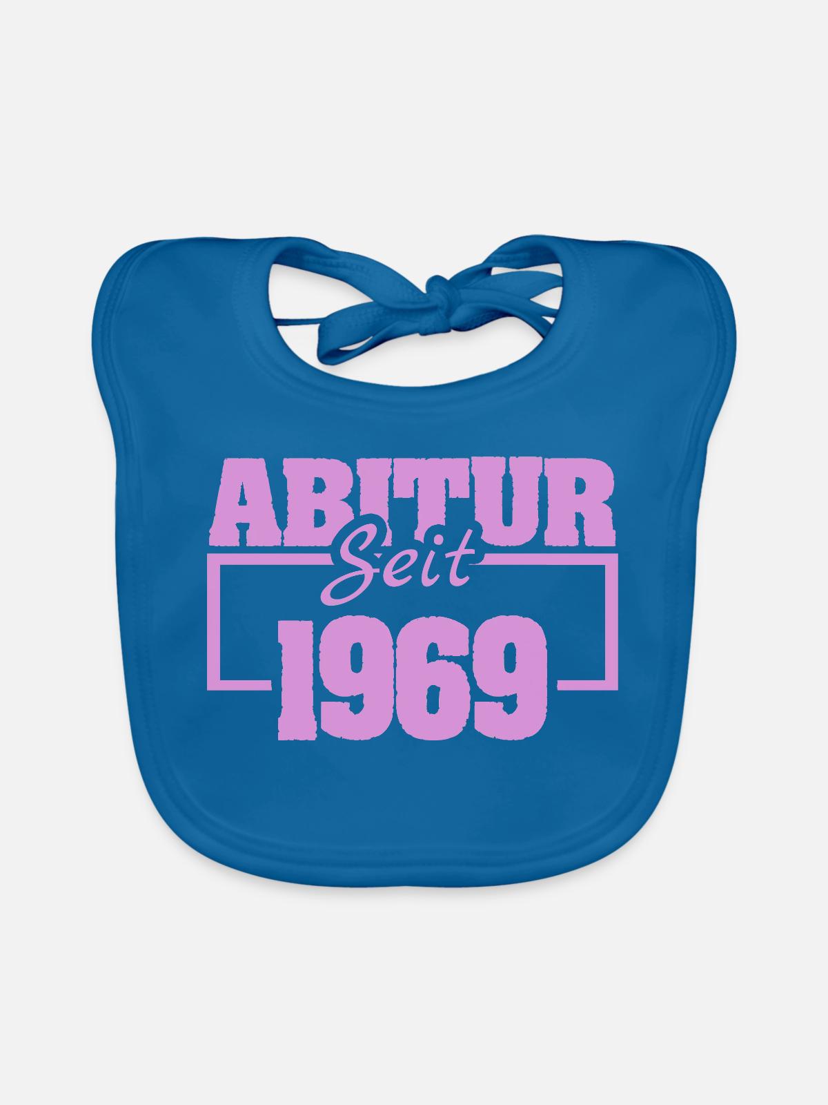 Abi 1969 - Baby Bio-Lätzchen - Pfauenblau - Vorne
