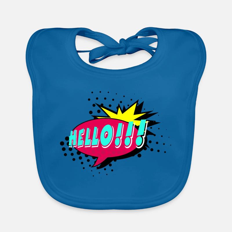 Speech bubble, speech balloon, pop art, text bubble Organic Baby Bibs