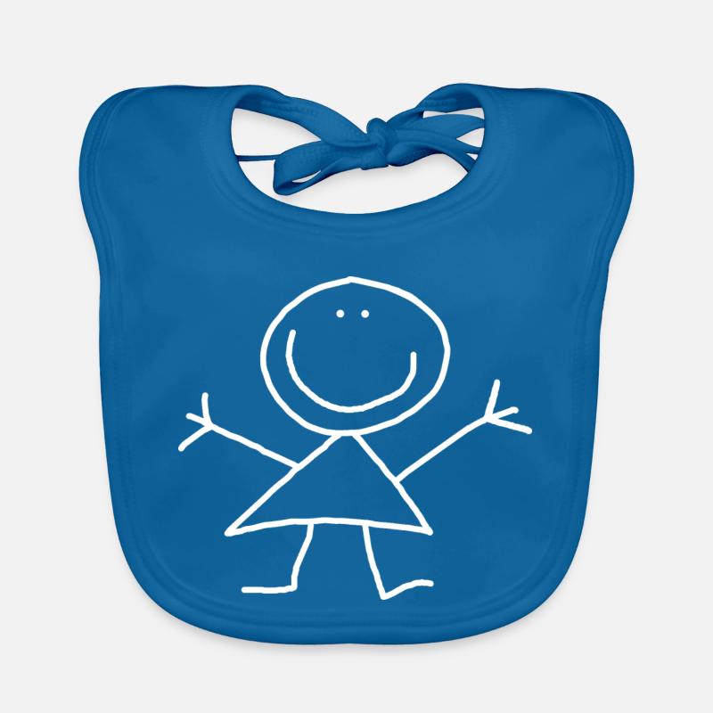 Strichmännchen Baby Bio-Lätzchen