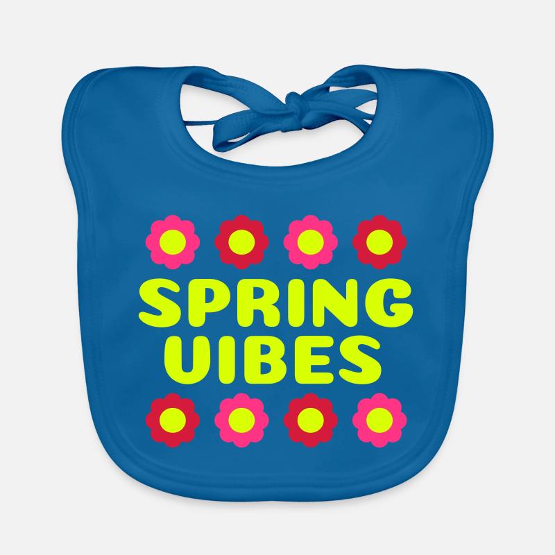 Spring vibes (acht Blüten) Baby Bio-Lätzchen