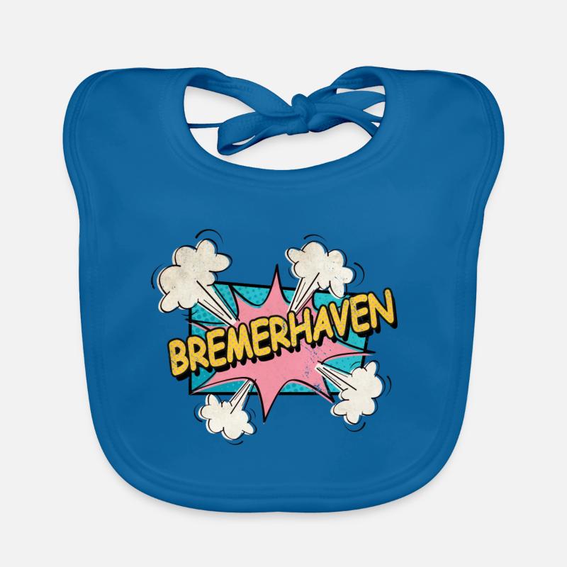Bremerhaven Germany Font Pop Art Comic Organic Baby Bibs