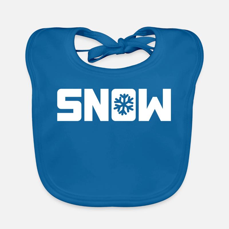 Snow Snow Snowflake Winter Christmas Hohoho Organic Baby Bibs