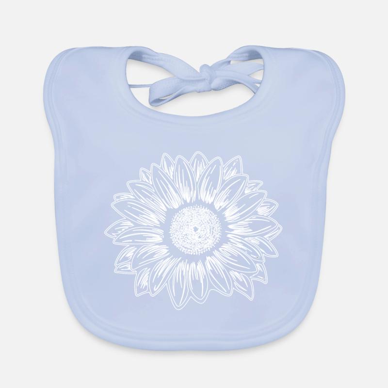 Sunflower Design Organic Baby Bibs