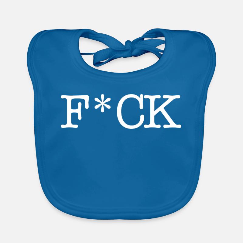 F_CK_White - Baby Bio-Lätzchen - Pfauenblau