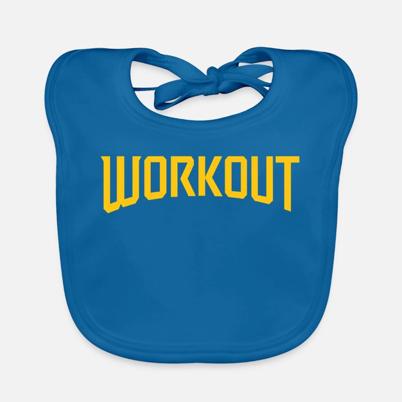Retro Yellow Blocks Workout Baby Bio-Lätzchen