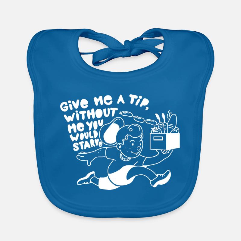 DONNEZ-MOI UN TIP SANS MOI VOUS SERAIT COMMENCÉ - Bavoir bio Bébé - bleu paon