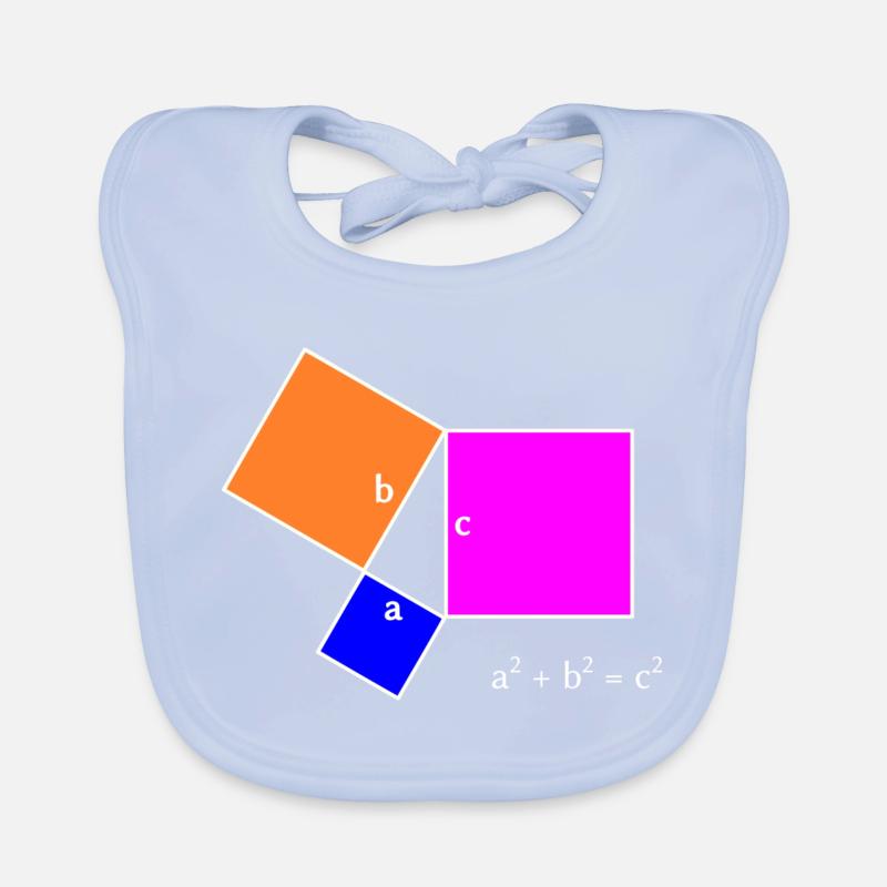 Satz des Pythagoras - helles Design Baby Bio-Lätzchen