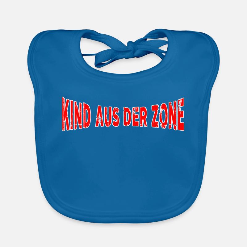 Kind aus der Zone - DDR - Baby Bio-Lätzchen - Pfauenblau