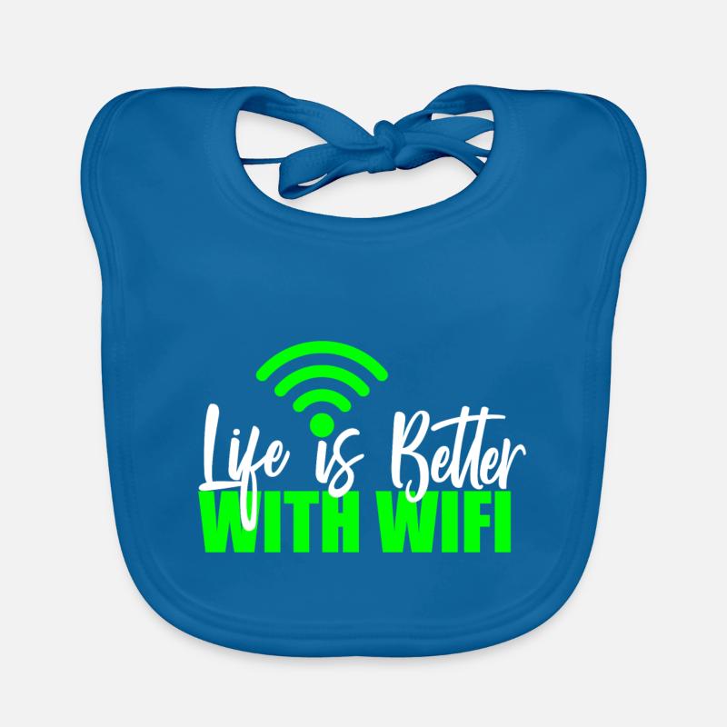Wlan Wifi Computer Scientist Programmer Geek Gift Organic Baby Bibs