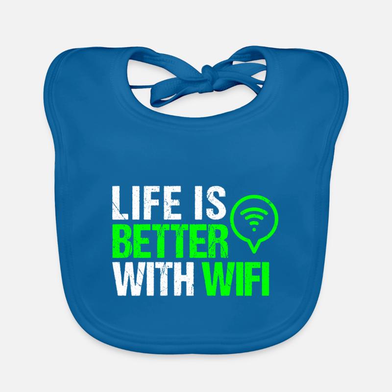 Wlan Wifi Computer Scientist Programmer Geek Gift Organic Baby Bibs