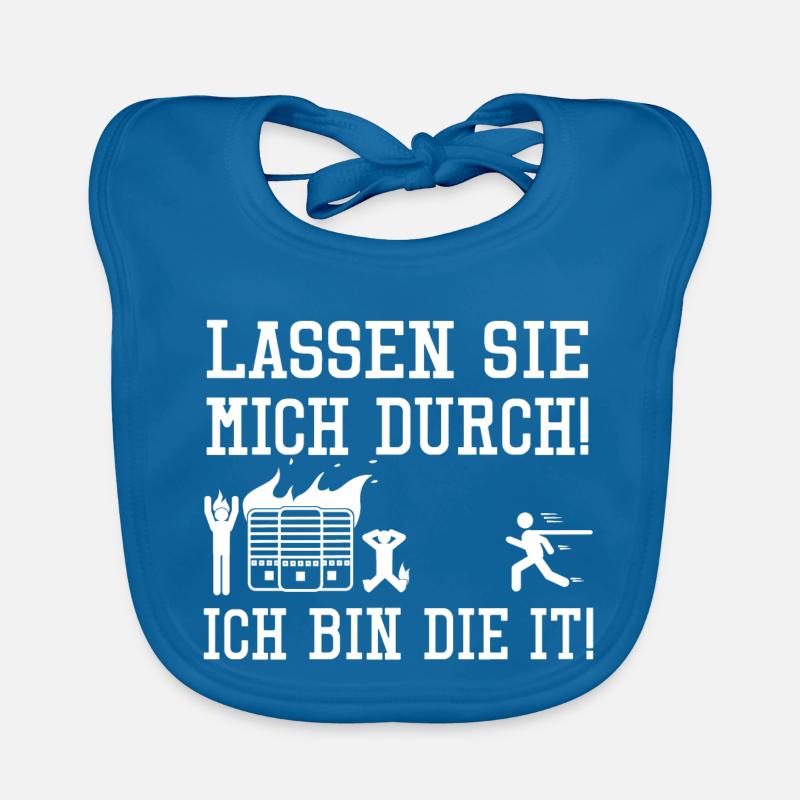 Lustiger Spruch Geschenk für IT PC Techniker admin Baby Bio-Lätzchen