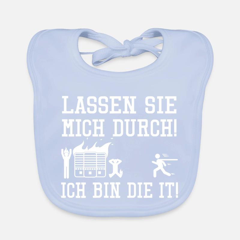 Lustiger Spruch Geschenk für IT PC Techniker admin Baby Bio-Lätzchen