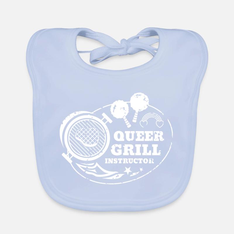 Queer Grill Instructor Shirt Baby Bio-Lätzchen