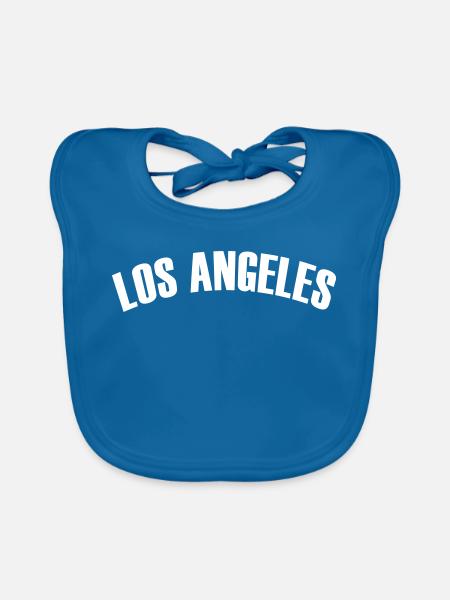los angeles shirt - Baby Bio-Lätzchen - Pfauenblau