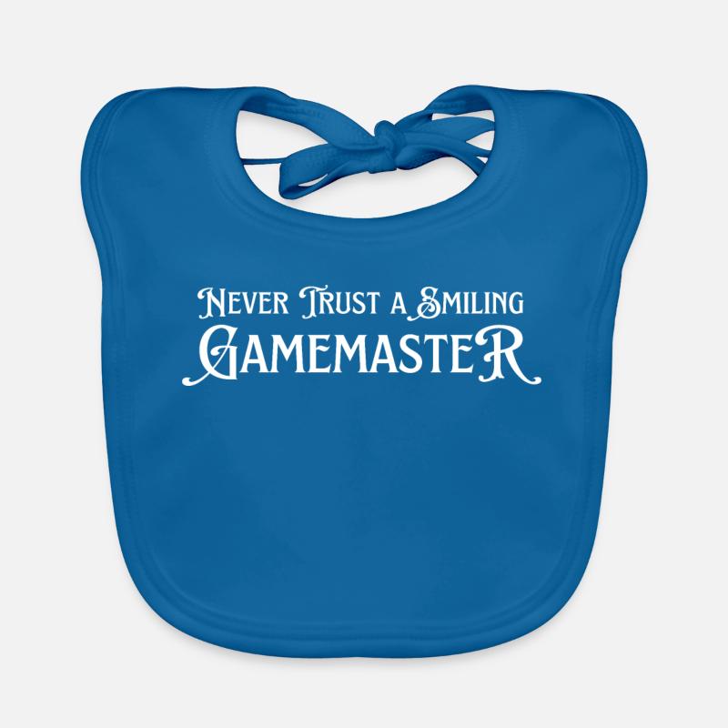 Never trust a smiling game master. Board game Organic Baby Bibs