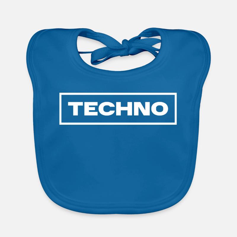 Conception de logo de musique techno Bavoir bio Bébé