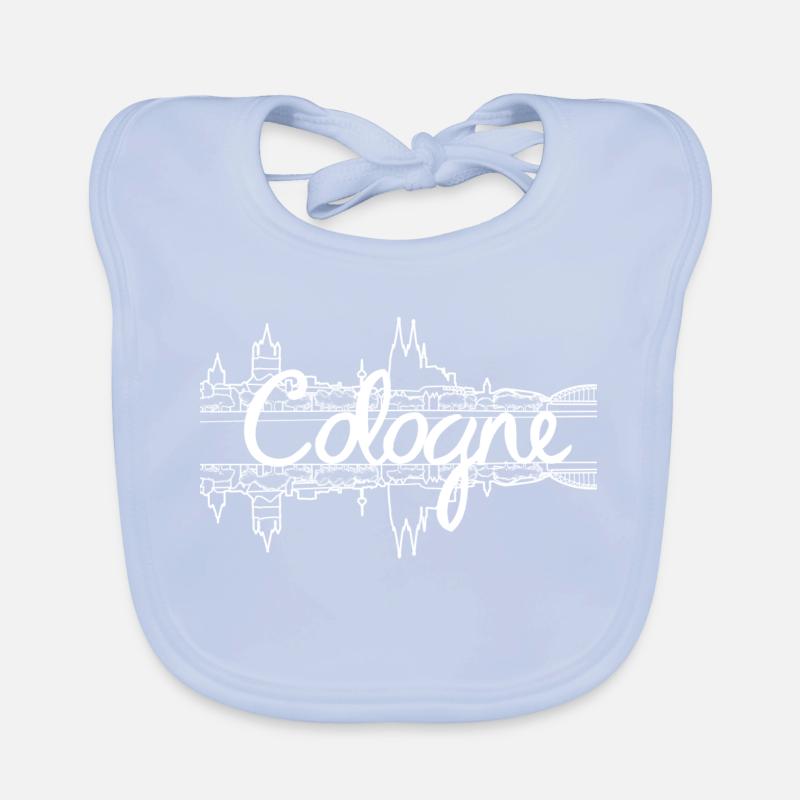 Skyline de Cologne - Blanc Bavoir bio Bébé