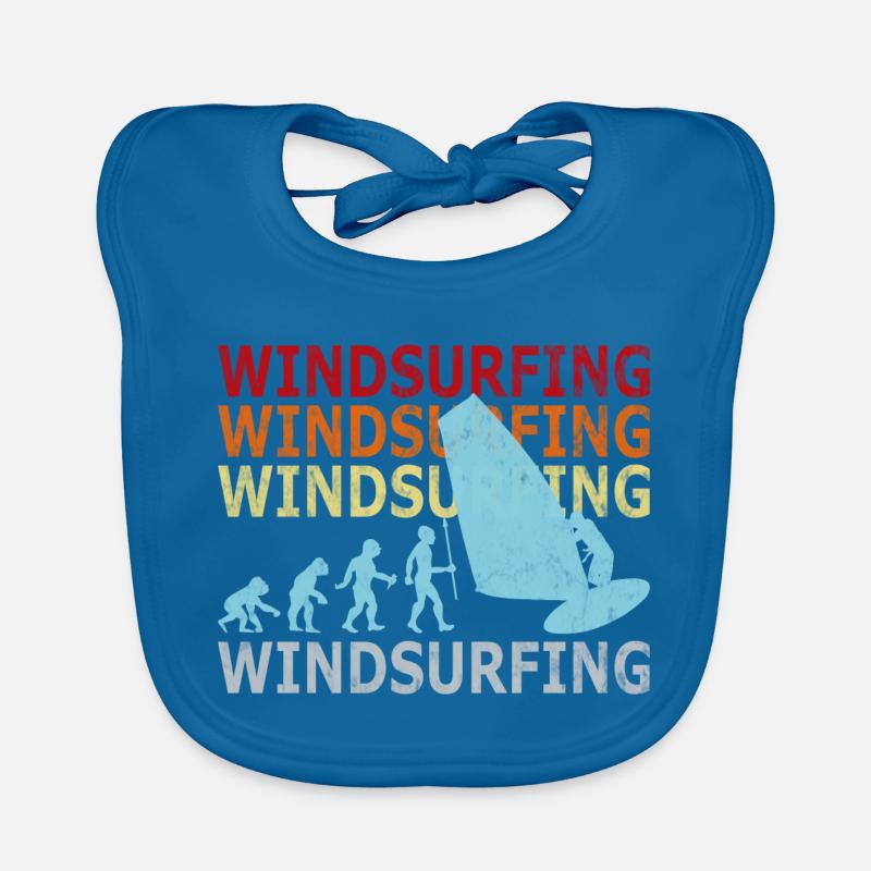 Retro Vintage Windsurfer Evolution Windsurfen Baby Bio-Lätzchen