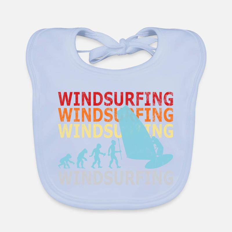 Planche à voile rétro évolution Vintage Windsurfer Bavoir bio Bébé