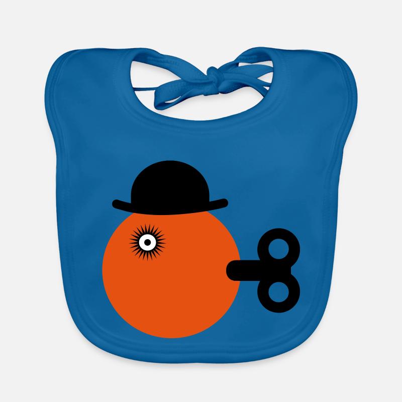 orange clockwise Organic Baby Bibs
