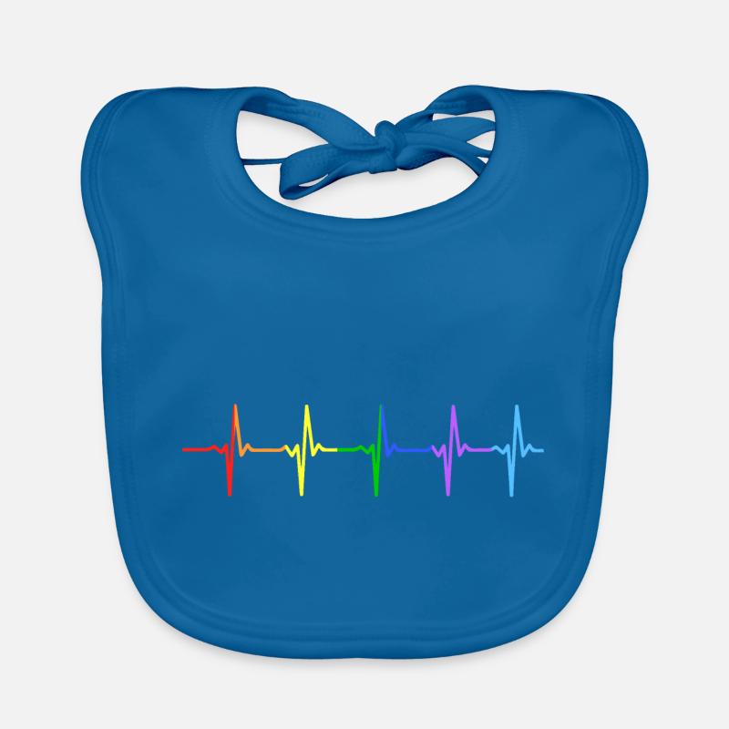 Rainbow Pulse Gay Pride LGBT Bavoir bio Bébé