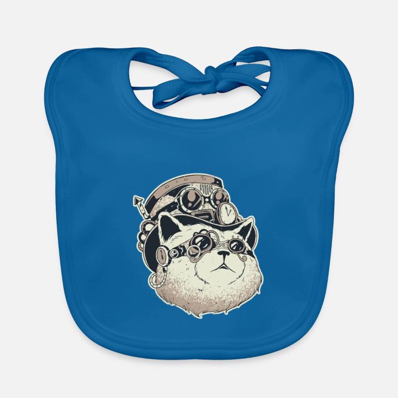 Steampunk-Katze Baby Bio-Lätzchen