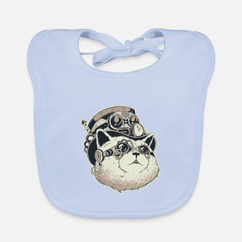 steampunk Cat Bavoir bio Bébé