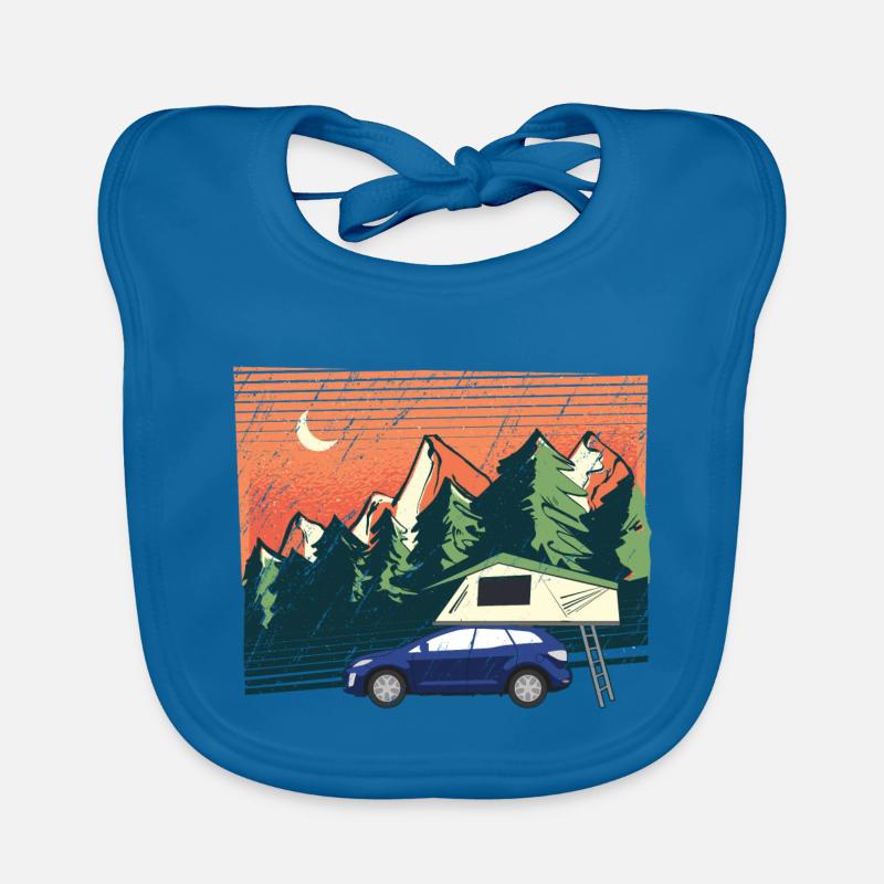 Dachzelt Camper | Camping Geschenk | Geschenkidee Baby Bio-Lätzchen