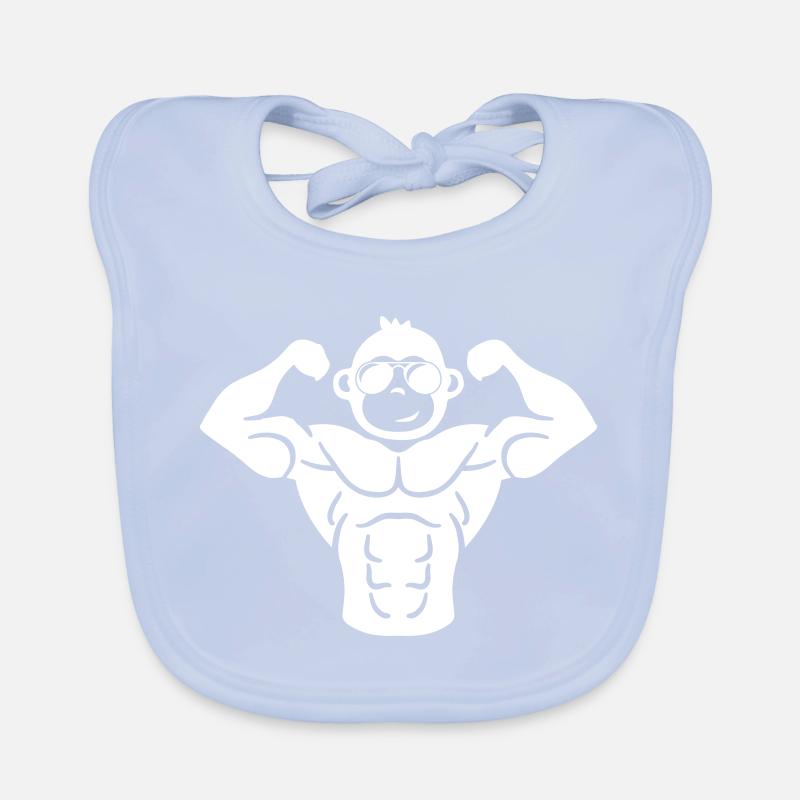 affe musculation Bavoir bio Bébé