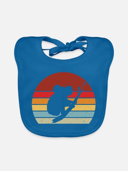 Vintage Retro Koala - Baby Bio-Lätzchen - Pfauenblau