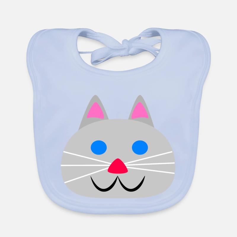 Visage de chat mignon Bavoir bio Bébé
