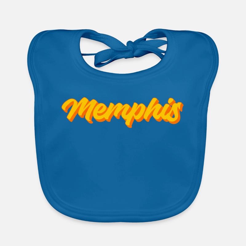 Memphis Retro Script Sunset Baby Bio-Lätzchen