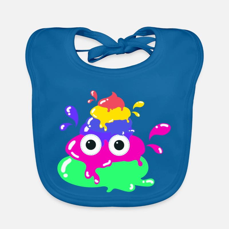 Merde colorée, merde, couleur Bavoir bio Bébé