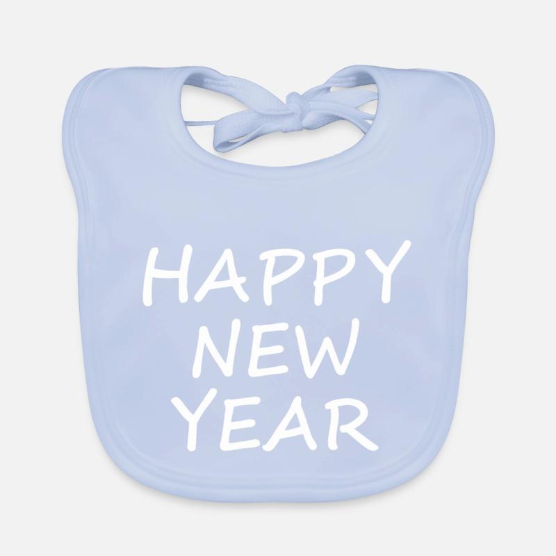 Happy New Year Organic Baby Bibs