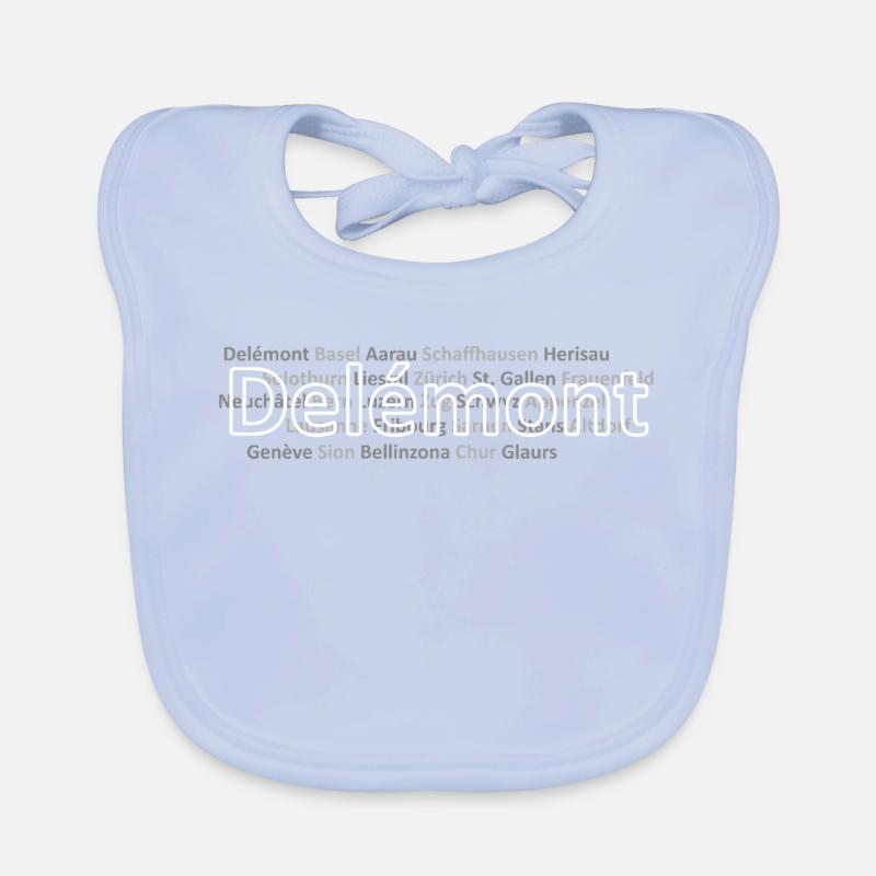 Schweizer Städte Delemont Baby Bio-Lätzchen