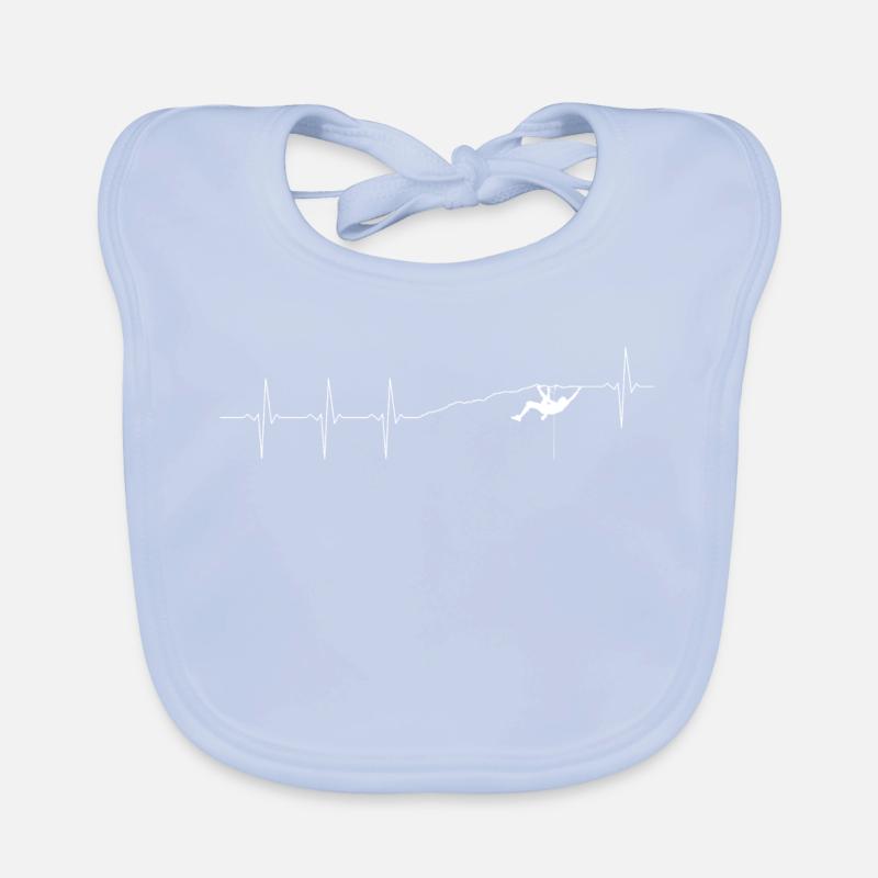 Heartbeat Climber Silhouette Baby Bio-Lätzchen