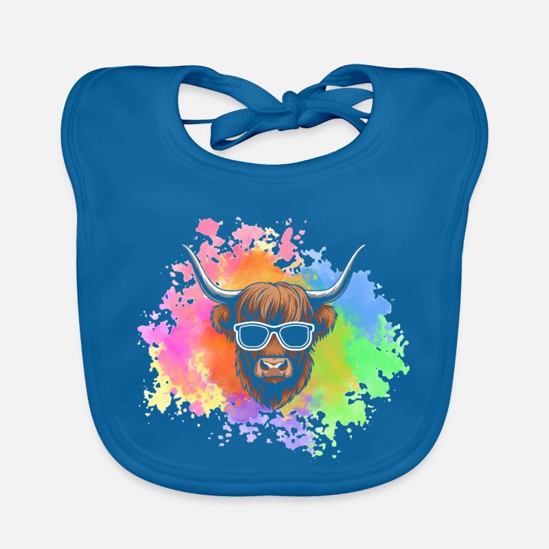 Cow Cattle Highland Cattle Organic Baby Bibs
