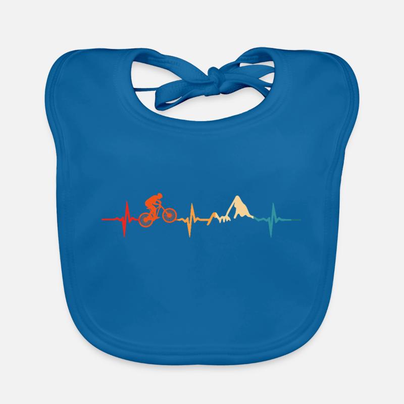 VTT Heartbeat VTT Descente - Bavoir bio Bébé - bleu paon