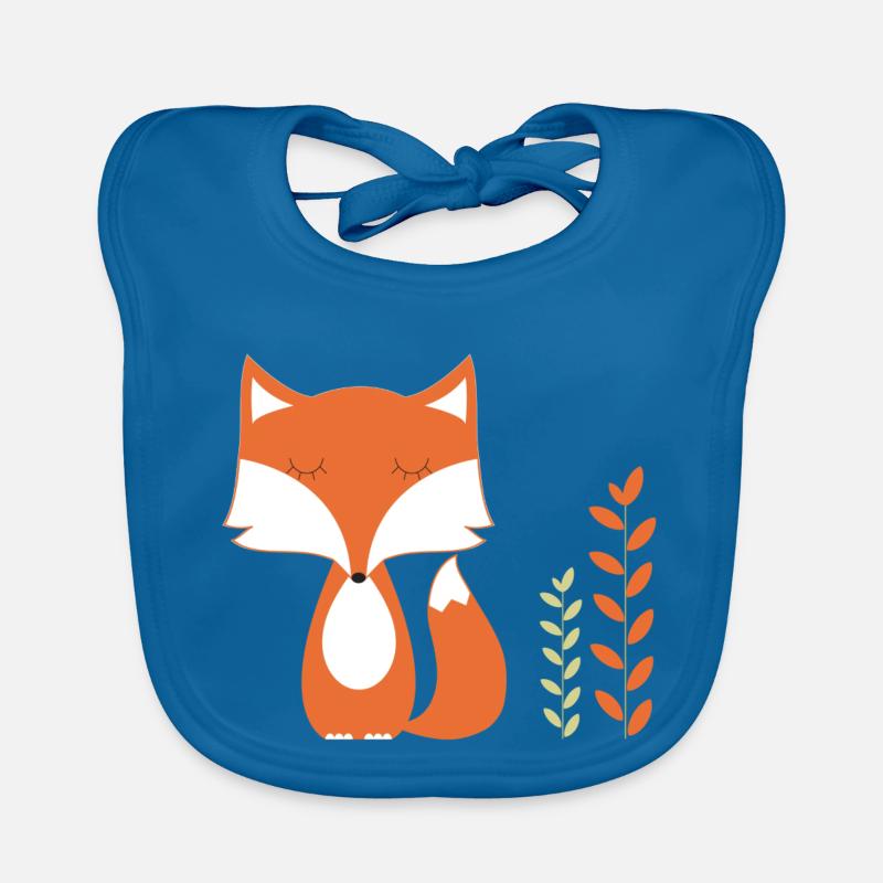 Fuchs - Baby Bio-Lätzchen - Pfauenblau