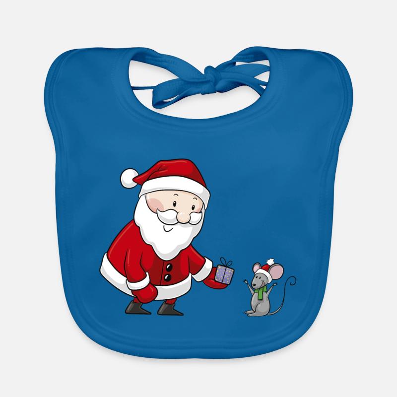 Süßer Comic Weihnachtsmann Baby Bio-Lätzchen