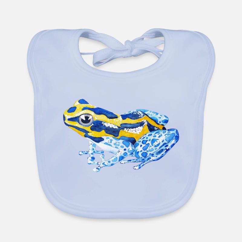 Blue frog from the rainforest Organic Baby Bibs